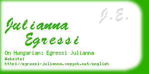 julianna egressi business card